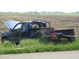 Két autó ütközött a  443 sz. úton